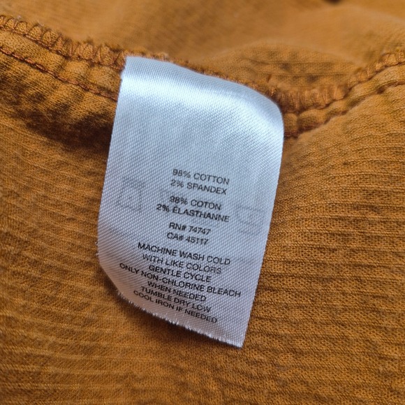 Corduroy Shirt Jacket Rust Orange Women's 1X Plus Barn Chore Gorpcore Country - Picture 3 of 11